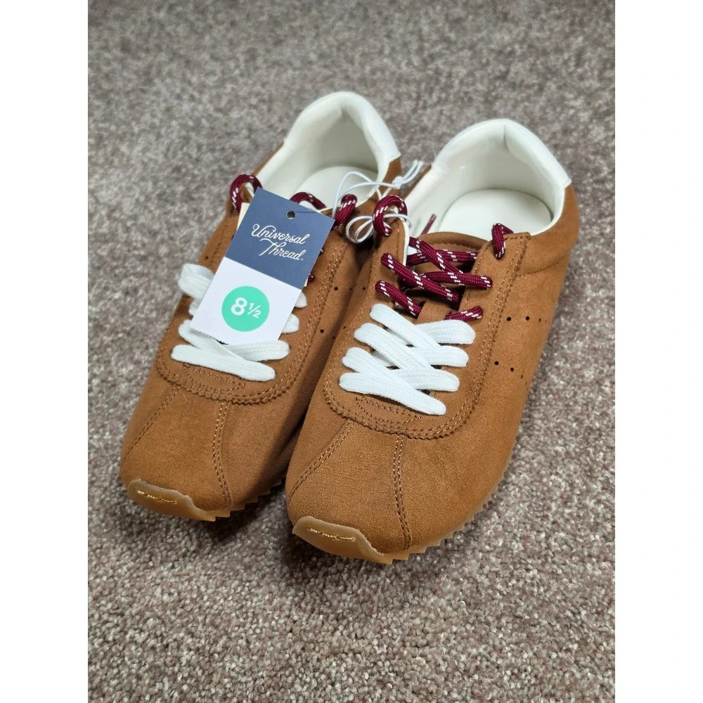Universal Thread Jojo Brown Faux Suede Memory Foam Sneakers Womens 8.5 NEW - Picture 1 of 6